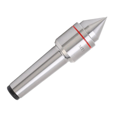 MT5 Live Center Heavy Duty Triple Bearing Lathe Tool With High Carbon Steel Construction For CNC Machining And Industrial Use Ultra Smooth 0.005mm Concentricity And Built Tough For Precision, front view.