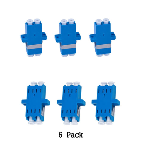 Six-pack blue terminal blocks with white posts and side mounting tabs