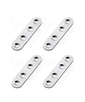 Stainless Steel Straight Braces For Wood Reinforcement, 4 Pack Of Thickened Metal Straps, Top Tier Hardware That Is Tough As Nails And Handles Heavy Lifting Daily, four metal straps with holes.