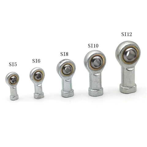 4 Pack 8Mm Female Metric Threaded Rod End Bearings Right Hand Ball Joints Heavy Duty Sealed Hardware in various sizes.