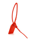 Plastic Tamper Seals 200 Pack Self Locking Security Zip Ties For Fire Extinguishers And Fire Safety Pull Tite Tags in red, side view