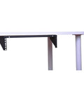 2U Vertical Wall Mount Rack Beefy Heavy Duty 125lbs Capacity Bracket installed under a desk showcasing stable construction