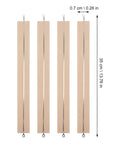5 Piece Hand Sealer Heating Strips Fast Heat Replacement Elements High Resistance Manual Sealer Parts Quick Warm Up No Sweat Setup For Reliable Daily Packing Tasks, four beige heating strips with metal connectors.