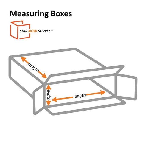 Diagram showing how to measure Side Loading Boxes With Full Overlap Flaps Kraft Corrugated 18 Inch By 6 Inch By 45 Inch Pack Of 5