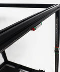 Straight Fire Vorbear 2.4 Frame Kit With Hiwin Linear Rails close-up of aluminum extrusions and linear rail system for 3D printing.