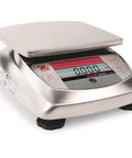 No Fuss Beefy Stainless Steel Compact Precision Scale Six Thousand Gram Capacity with LED display and zeroing buttons.
