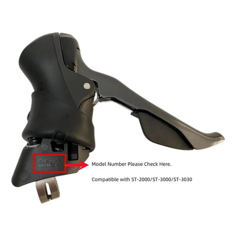 Black silicone brake lever hood for road shifters, compatible with ST-R2000 R3000 R3030, showing model number and part details.