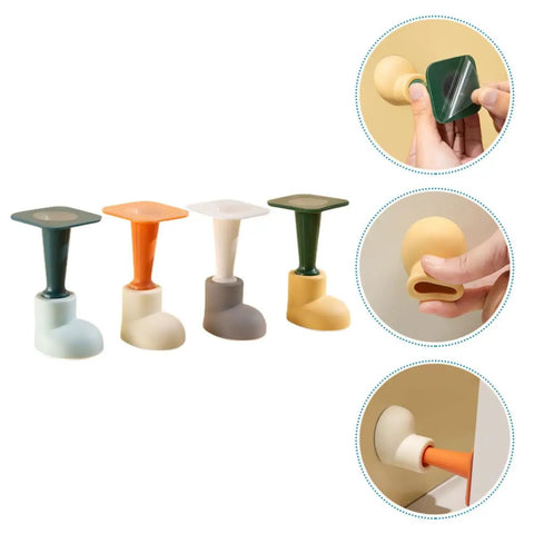 Heavy Duty Door Stoppers For Wall Protection Made With Durable PP And TPR Materials Keep Walls Scratch Free And Doors Safe, assorted colors