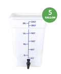 5 Gallon Commercial Cold Brew System For Home Office Or Small Cafe That Lets You Brew Big Batches For A Week Or More Plus No Mess Spigot And Food Grade Materials With A Handy Recipe Guide Included, front view
