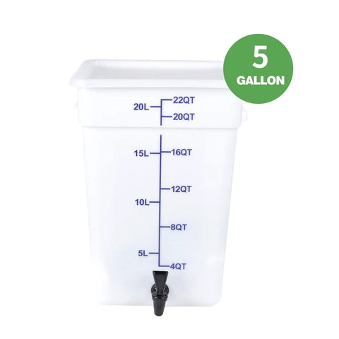 5 Gallon Commercial Cold Brew System For Home Office Or Small Cafe That Lets You Brew Big Batches For A Week Or More Plus No Mess Spigot And Food Grade Materials With A Handy Recipe Guide Included, front view
