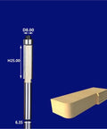 Professional Grade Double Edged Straight Trimming Cutter With Bearing For Woodworking Milling Machines 25mm Size precision tool beside wood profile.
