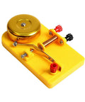 Hands On Electromagnetism Electric Bell Experiment Kit For Physics Learning with yellow base and interactive bell design