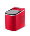 Fast Freeze Countertop Ice Maker Delivering Quick Snap Cubes And No Fuss Automatic Cooling With Portable Compact Design, red exterior.