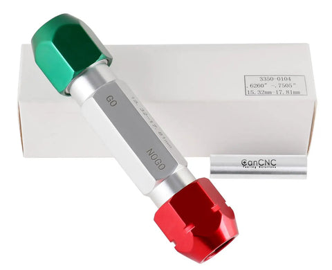 Go No Go Double End Gage Handle For 0.626 Inch To 0.750 Inch Range No Setup Time Portable And Easy To Use Matte Finish Precision Instrument For Machinists Workshop Auto Shop Model 3350-0104