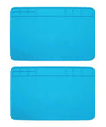 Two Pack Silicone Soldering Mat For Electronics Repair Workstation With Grids Pro Grade Anti Static Non Toxic Heat Resistant Pad