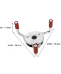 No Fuss High Grade Stainless Steel Smoke Sensor Remover Gripper Tool top view, measuring 5.58in, durable and stylish design.