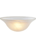 Etched Alabaster Glass Shade For E26 Medium Base Lamps 15-1/2 Inch Diameter And 5-1/2 Inch High Bowl Style Replacement