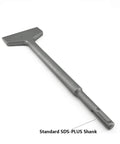 Pro Grade Heavy Duty 3 Inch Wide Tile And Thinset Scaling Chisel With SDS Plus Shank, 10 Inch Long Wall And Floor Scraper