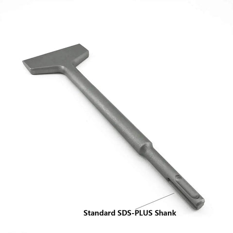 Pro Grade Heavy Duty 3 Inch Wide Tile And Thinset Scaling Chisel With SDS Plus Shank, 10 Inch Long Wall And Floor Scraper