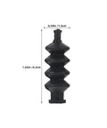 3 Pack RC Sailboat Push Rod Seal 42mm Waterproof Rubber Bellow With Aluminum Base shown with dimensions