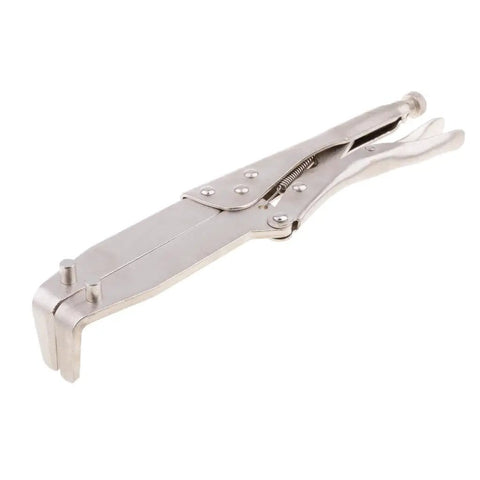 Universal Motorcycle Clutch Flywheel Holding Tool Engine Repair Fixture, silver steel clamp for precise clutch hub locking.