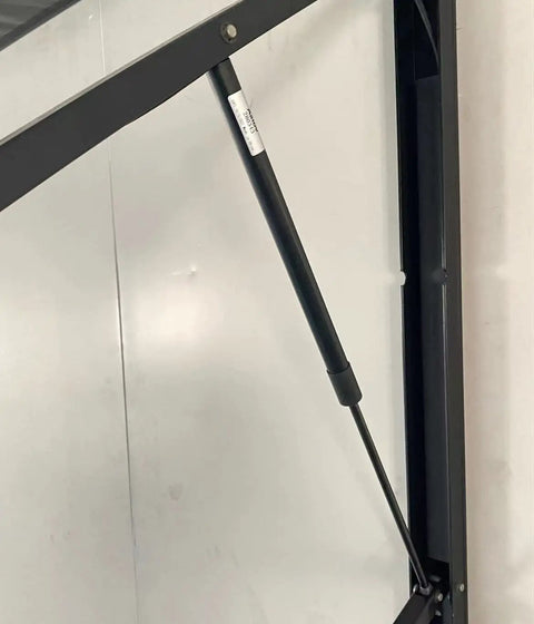 RV Awning Gas Strut 26 Inch 124 Lbs For Short And Flat Awning Arms Fits Solera Power Awnings shown installed