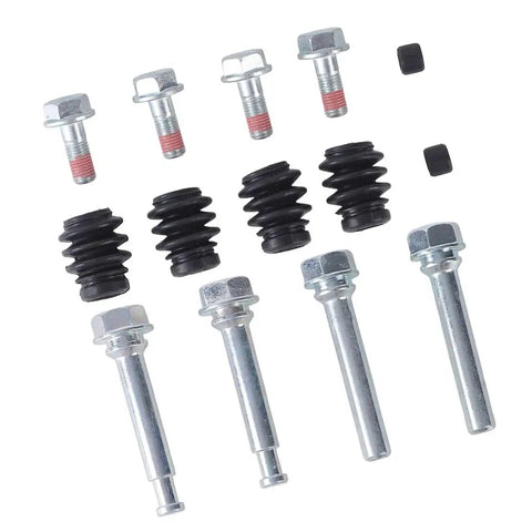 Smooth Shifting Front Brake Caliper Slider Bolt With Dust Boots Bushing Kit For Ford Fiesta MK6 MK7 2008 To 2017 Heavy Duty Guide Pin Replacement, metal parts