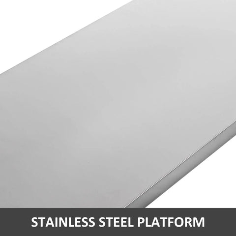 Stainless steel platform for No Nonsense Heavy Duty Digital Livestock Scale And Rock Solid Stainless Steel Pet Vet Platform 1100 Lbs Capacity Postal Shipping Scale For Your Barnyard Crew.