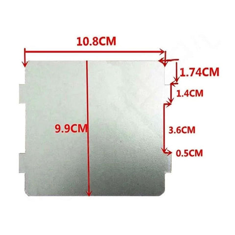 Thick Mica Sheets And Waveguide Cover For Microwave Ovens 2 Pack Heat Insulation Spare Parts with detailed measurements in cm