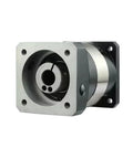 Rock Solid Heavy Duty Planetary Gearbox Motor Reducer For Nema 17 And 23 Stepper Motors, metallic housing with mounting holes for secure attachment.