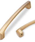 10 Pack 5 Inch Champagne Bronze Cabinet Handles For Kitchen Cabinets And Furniture Pulls close-up view, showing design and finish