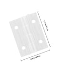 Small Clear Acrylic Door Hinges With Loose Leaf Design for cabinets and jewelry boxes, 1.77 inches by 1.34 inches.