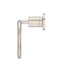 Side view of Brushed Nickel Towel Ring For Bathroom With Contemporary Style Concealed Screw Installation Premium Metal Construction