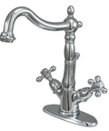 Heritage Two Handle Bathroom Faucet With Brass Pop Up Drain And Cover Plate In Polished Chrome Drip Free Ceramic Cartridge Classic Colonial Style