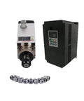 Heavy Hitter 8HP 220V Square Spindle Motor Air Cooled Design with VFD inverter and ER32 chuck kit for CNC operations.