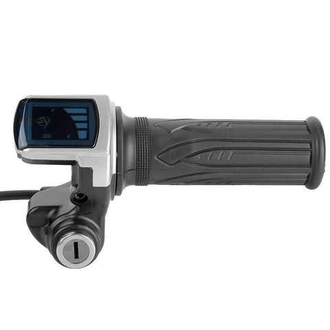 Half Twist Electric Bike Throttle With Led Power Indicator And Key Lock For 36V E Bikes And Scooters, side view
