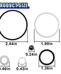 Product size chart for Fifteen Piece Three Ton Floor Jack Seal Repair Kit With Pro Grade Hydraulic Jack Oil Seal And O Ring Set