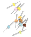 110 Pcs 0.1 To 1.0 Mm Tungsten Carbide Drill Bit Set Ultra Sharp Tips For PCB Circuits And Metalworking Includes Nifty Holder Tough As Nails Design No Fuss Operation Runs Smooth, showing colorful drill bits and rubber holders.