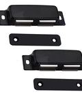 Push To Open Cabinet Catches 2 Pack Magnetic Door Latches, No Fuss Heavy Duty Stainless Steel Cabinet Magnets in black housing, top view.