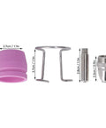 Premium Plasma Torch Rebuild Kit For Welding Pros Featuring Stainless Steel Rings Plus Ceramic Nozzle Conductive Electrode And Complete Consumables Set, includes pink ceramic nozzle and stainless components.