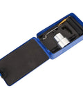 6pcs Double Head Metal Sheet Nibbler Drill Attachment Kit for Thin Steel Air Cutting in blue storage case with spare components.