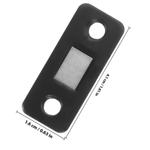 Ultra Thin Magnetic Cabinet Door Catches 12 Pieces Black Stainless Steel No Sweat Easy Install Cupboard Latches with dimensions