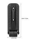Quick Release L Bracket Side Mount Heavy Duty Caster Wheels For Speaker Amps And Tool Boxes with dimensions shown.