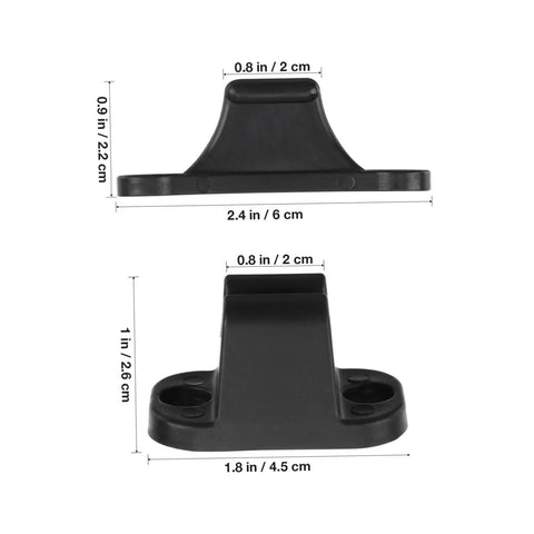 Two Pack RV Door Holder Black T Shaped Nylon Retainer Kit For Camper Motorhome And Travel Trailer Door Latch Stop Catch