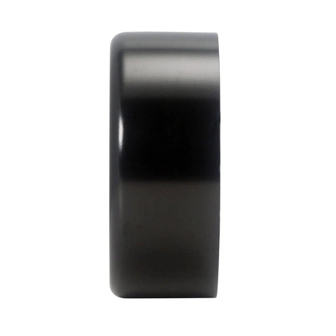 Beefy Serpentine Belt Drive Idler Pulley And Tensioner For OEM-Quality Routing, Heavy-Duty Belt Wheel That Fits Cars And SUVs, Easy Install Replacement For Reliable Power And Slippage-Free Performance. black steel pulley side view