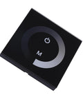 Wall Mounted Touch Panel Dimmer for 12V-24V Single Color LED Light Strips Easy Brightness Control With Smooth Glass Touch Panel