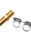 8 Piece 5 Eighth Inch Garden Hose Repair Kit With Brass Mender And 16 Stainless Clamps For Quick Hose Fixes shown