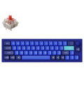 Compact 52 Key Mechanical Keyboard With Solid Aluminum Frame And Tunable Layers Featuring Hot Swappable Gateron Red Switches Custom Rgb Lighting And Straight Fire Typing Feel Perfect For Mac Or Windows Setups Ready To Level Up Your Gear Legit Fast, showing a blue key layout with Gateron red switch.
