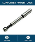Carbon Steel Forstner Drill Bit For Woodworking Delivers Dead Nuts Accurate Cuts And Splinter Free Holes On Hard Wood MDF Plywood showing precision sharp design.