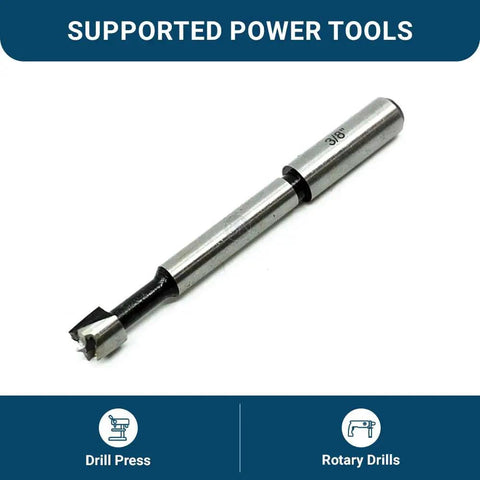 Carbon Steel Forstner Drill Bit For Woodworking Delivers Dead Nuts Accurate Cuts And Splinter Free Holes On Hard Wood MDF Plywood showing precision sharp design.